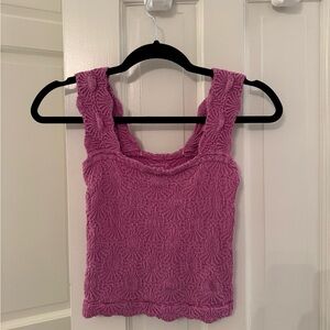 FP Movement by Free People Textured Magenta Tank Top